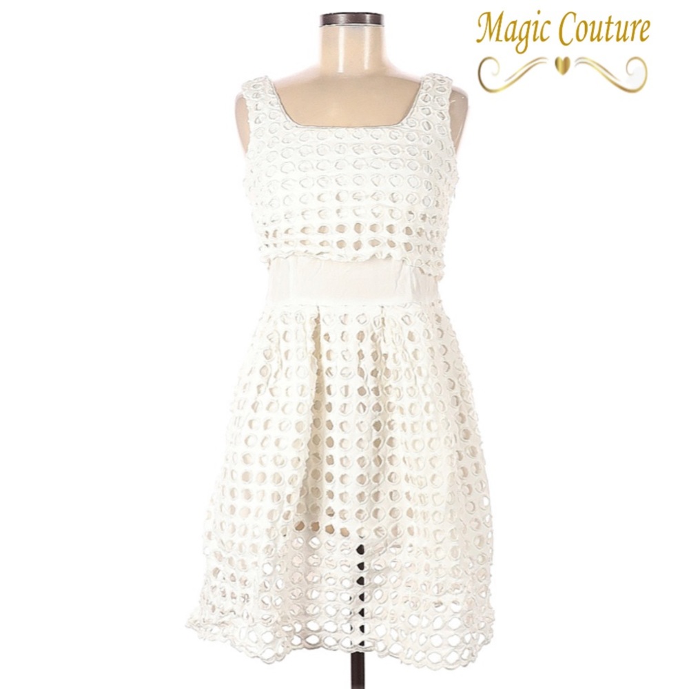 Sea New York White Popover Layered Lace Dress🤍🤍🤍